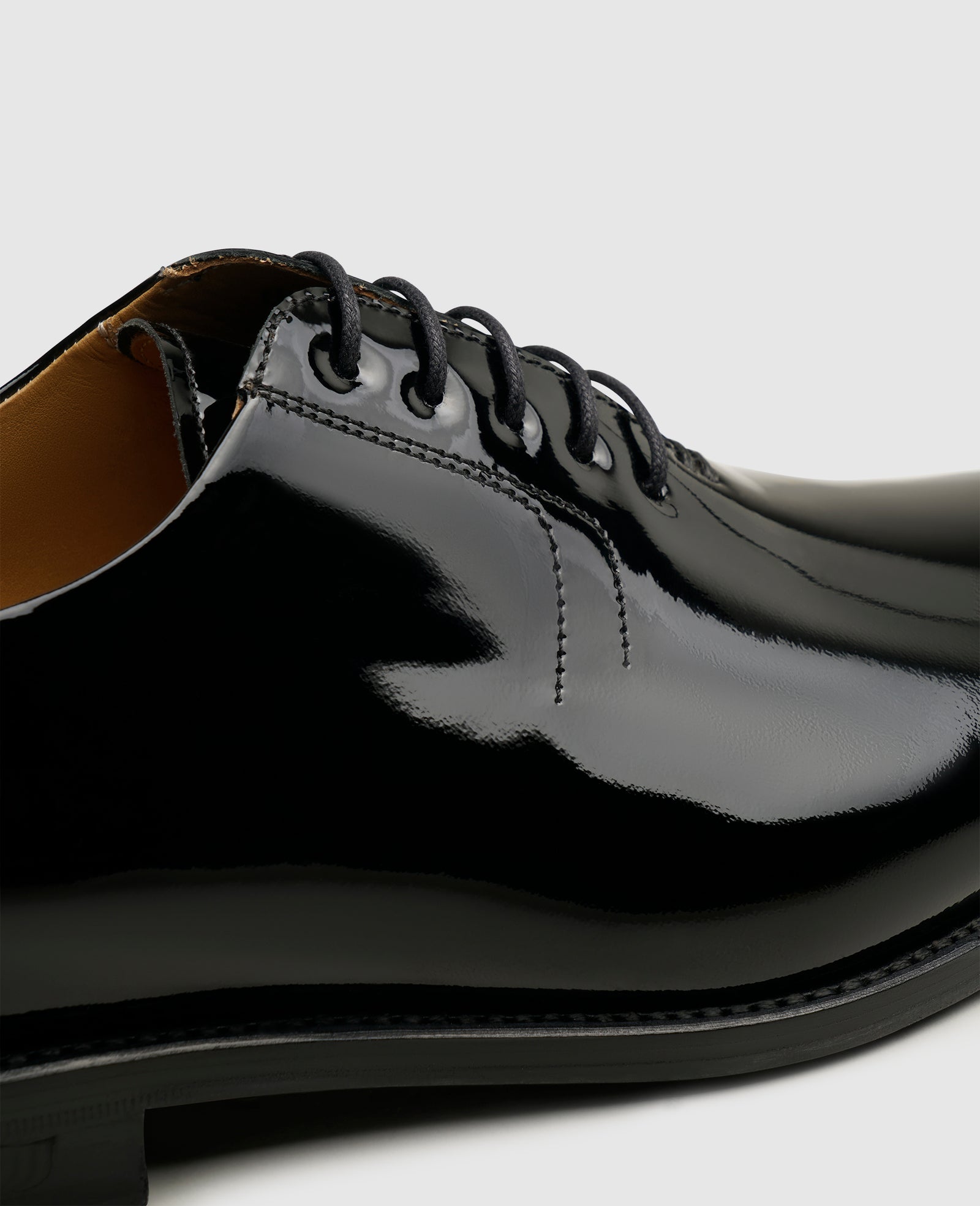 Men's Goodyear-welted Wholecut Patent Leather Shoe Henry Stevens