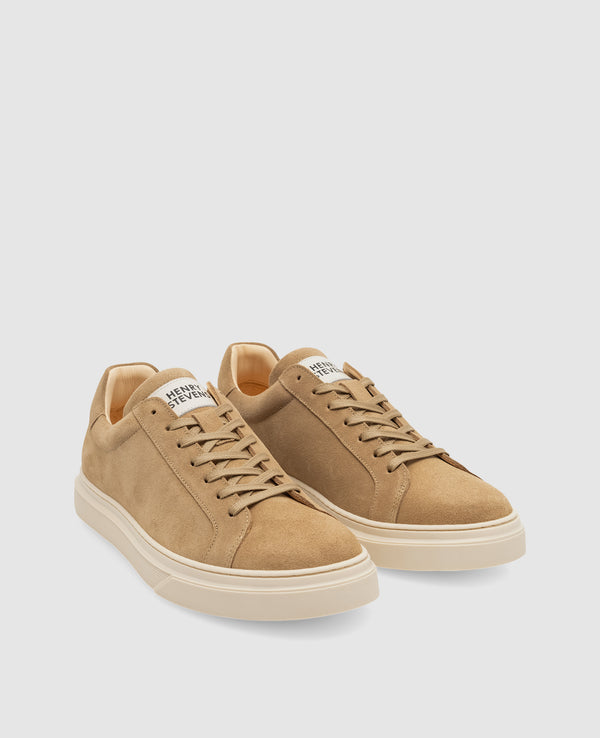 Travis S1 Herren Sneaker Beige aus Calf suede