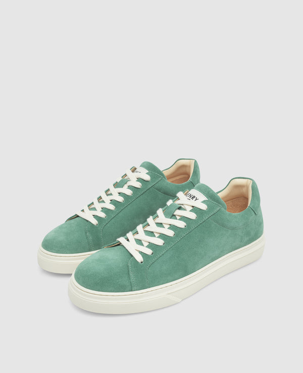 Travis S1 Herren Sneaker Green aus Calf suede