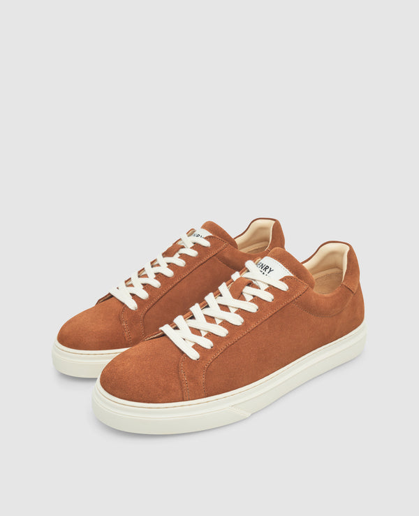 Travis S1 Herren Sneaker Red-brown aus Calf suede