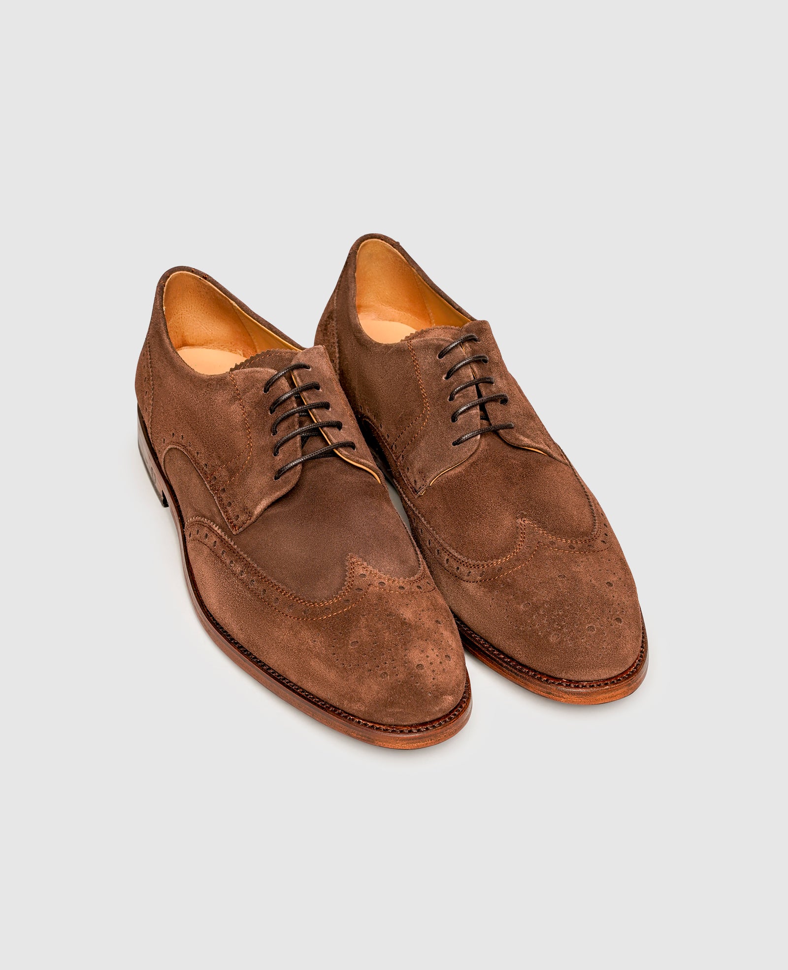 Henri Brown Suede Derby Shoes for Men DRAKE main image 3