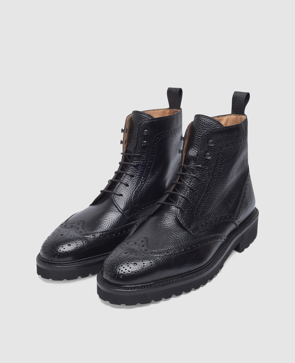 Winston FBDB6 Herren Boot Black aus Calf leather with embossing