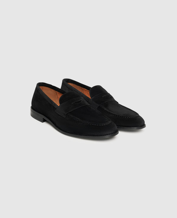 Wallace PL Herren Loafer Black aus Calf suede