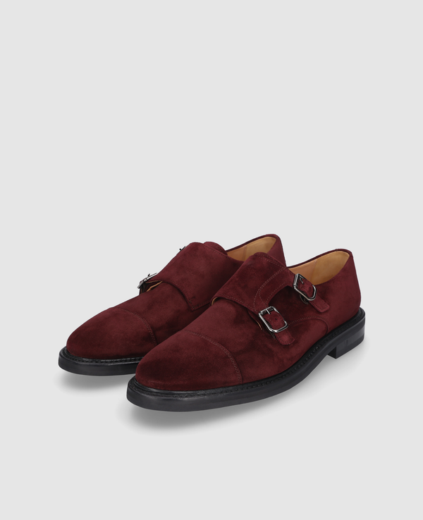 Winston CDM Herren Klassiker Bordeaux aus Kalbsvelours