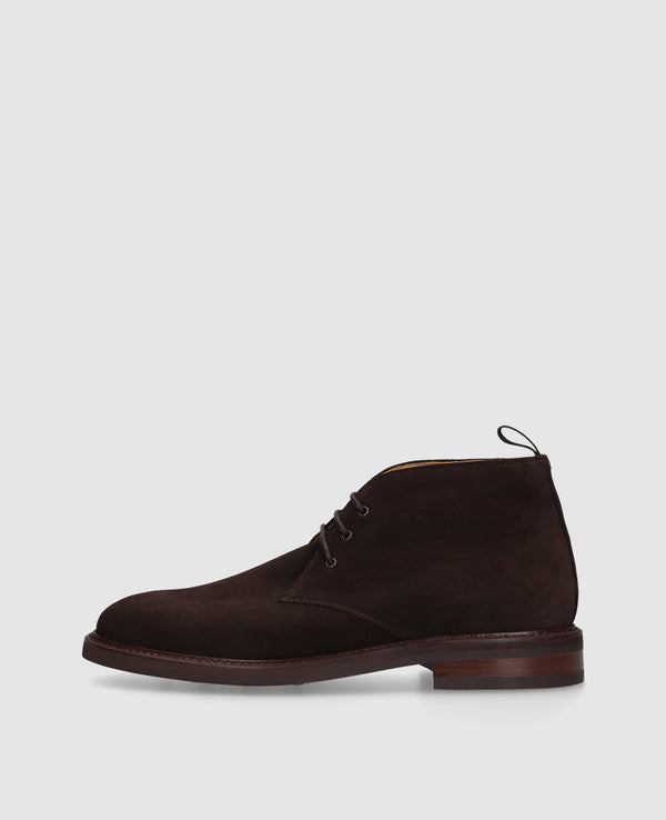 Winston GB Herren Boot Dunkelbraun aus Kalbsvelours