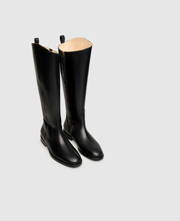 Eva RB Damen Boot Black aus Kalbsleder