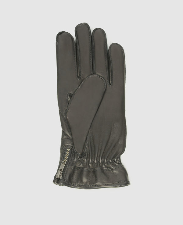 Gloves with zipper Herren Schwarz